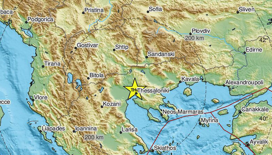 Ασθενής σεισμός 2,6 Ρίχτερ στη Θεσσαλονίκη