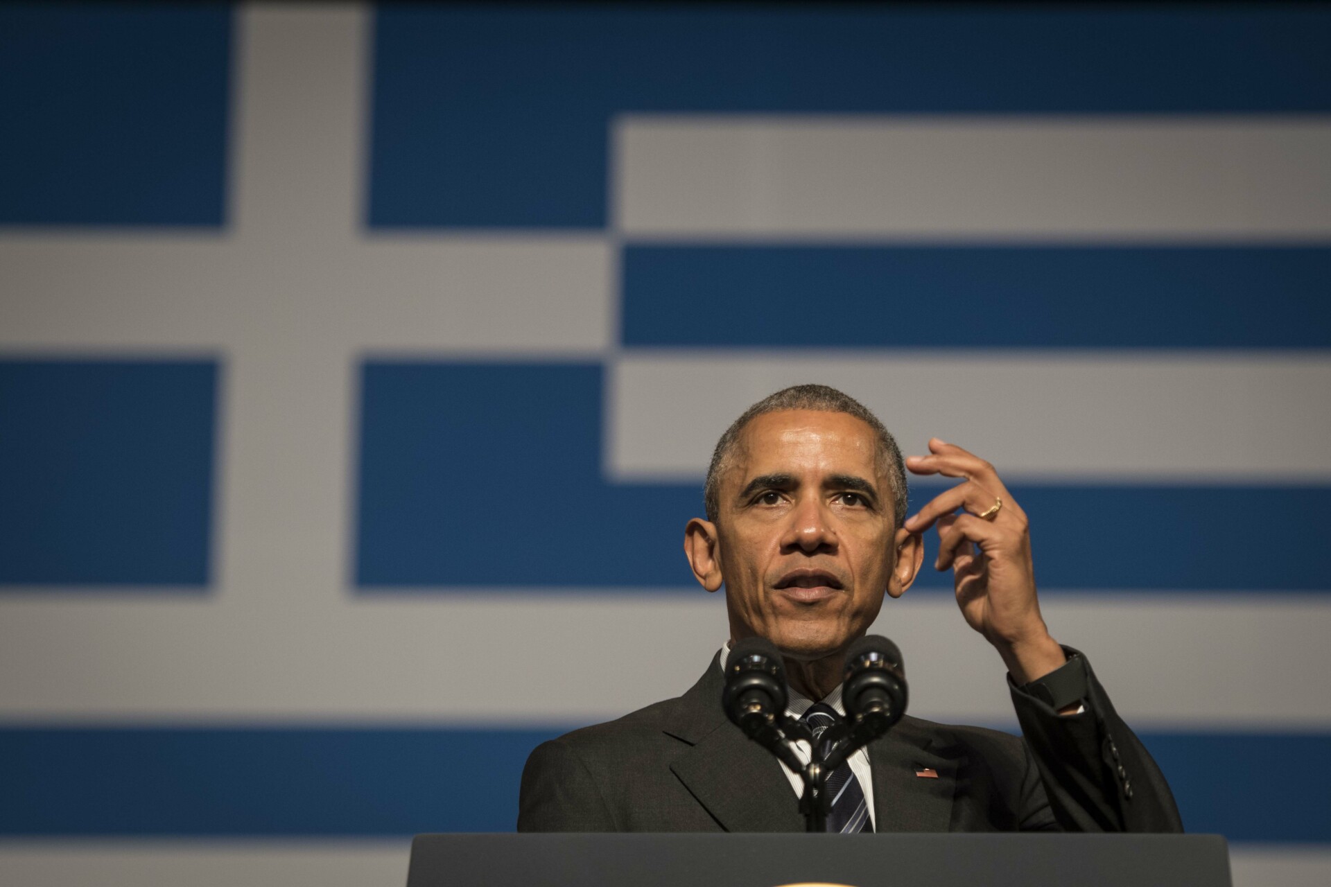 Στιγμιότυπο από την παλαιότερη επίσκεψη του Μπαράκ Ομπάμα στην Ελλάδα © Ευρωκίνηση