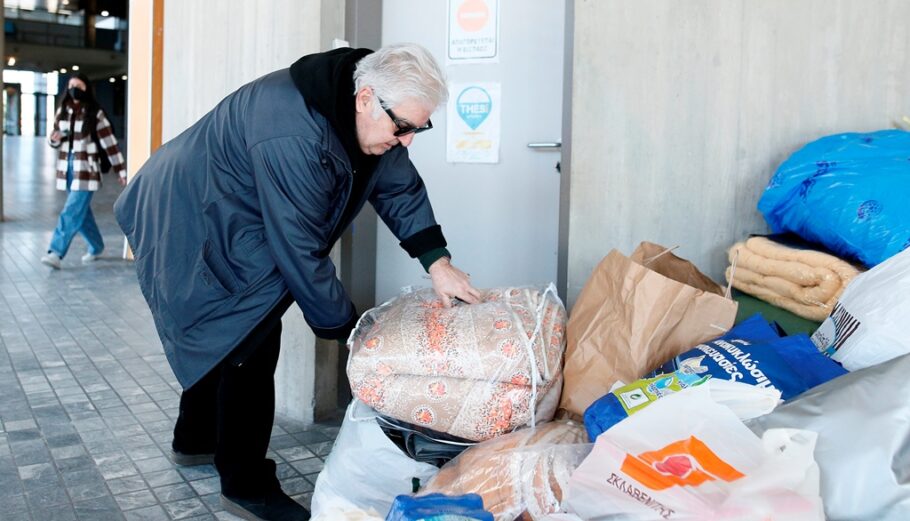 Συλλογή ειδών πρώτης ανάγκης για τους σεισμόπληκτους στην Τουρκία @ ΑΠΕ-ΜΠΕ/ΑΧΙΛΛΕΑΣ ΧΗΡΑΣ