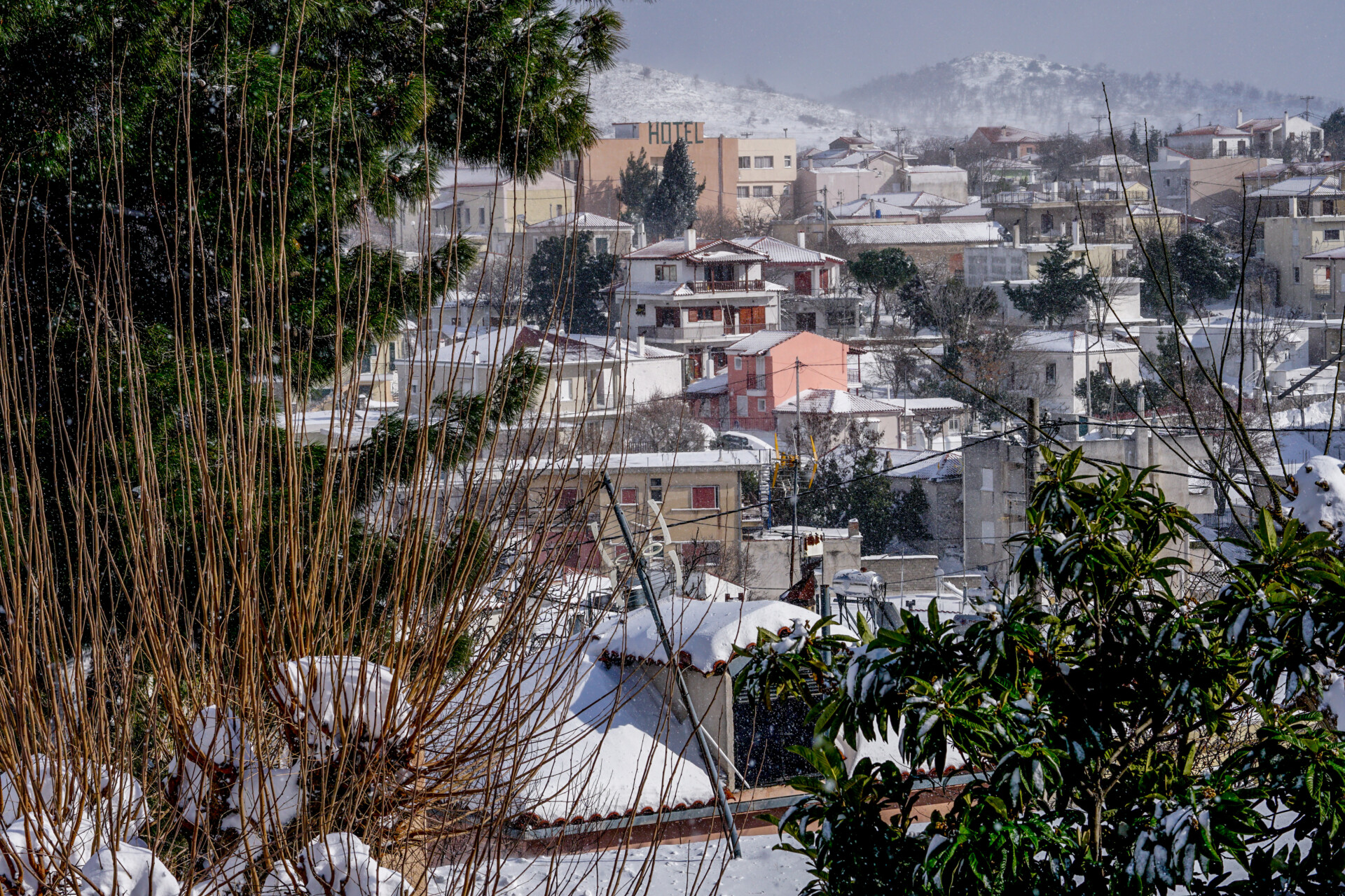 Έντονη χιονόπτωση © Eurokinissi