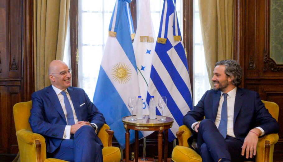 Επίσκεψη ΥΠΕΞ Ν.Δένδια στην Αργεντινή - Συνάντηση με τον ομόλογό του, Santiago Cafiero Τετάρτη 8 Φεβρουαρίου © Γρ. Τύπου Υπουργείου Εξωτερικών