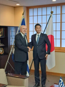 Συμμετοχή Υφυπουργού Εξωτερικών Κώστα Φραγκογιάννη και ΓΓΔΟΣΕ Βίκυς Λοΐζου σε επιχειρηματική αποστολή στην Ιαπωνία, υπό τον Πρωθυπουργό Κυριάκο Μητσοτάκη © ΔΤ