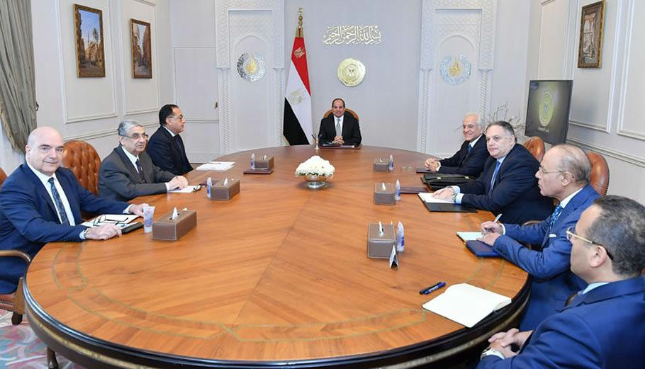 Στιγμιότυπο από τη συνάντηση του προέδρου του Ομίλου Κοπελούζου, Δημήτρη Κοπελούζο με τον πρόεδρο της Αιγύπτου Αλ Σίσι © Όμιλος Κοπελούζου