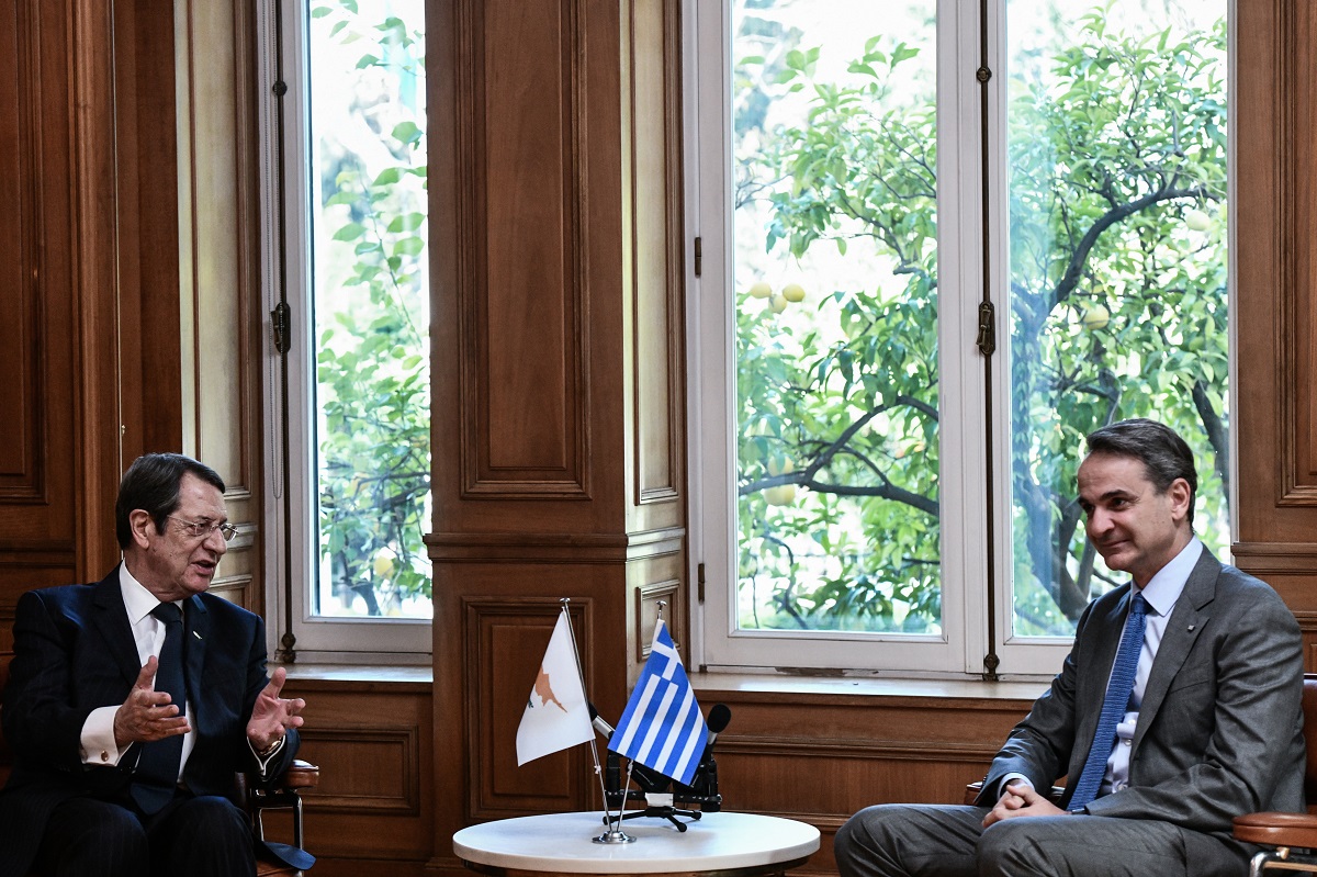 Συνάντηση του Πρωθυπουργού Κυριάκου Μητσοτάκη με τον Πρόεδρο της Κυπριακής Δημοκρατίας Νίκο Αναστασιάδη @Eurokinissi