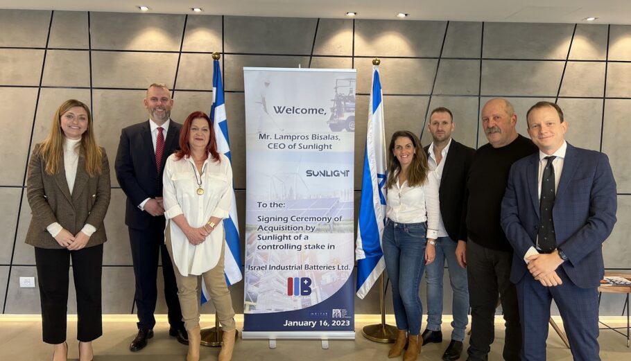 O Διευθύνων Σύμβουλος ο Λάμπρος Μπίσαλας, ο μέτοχος και μη Εκτελεστικός Πρόεδρος της,Israeli Industrial Batteries, Ady Segal και ο Ο Erez Pinto, νέος Διευθύνων Σύμβουλος και Γενικός Διευθυντής της IIB @ΔΤ