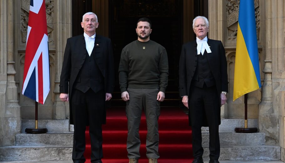 Ο Ζελένσκι στο βρετανικό Κοινοβούλιο © UK PARLIAMENT/JESSICA TAYLOR