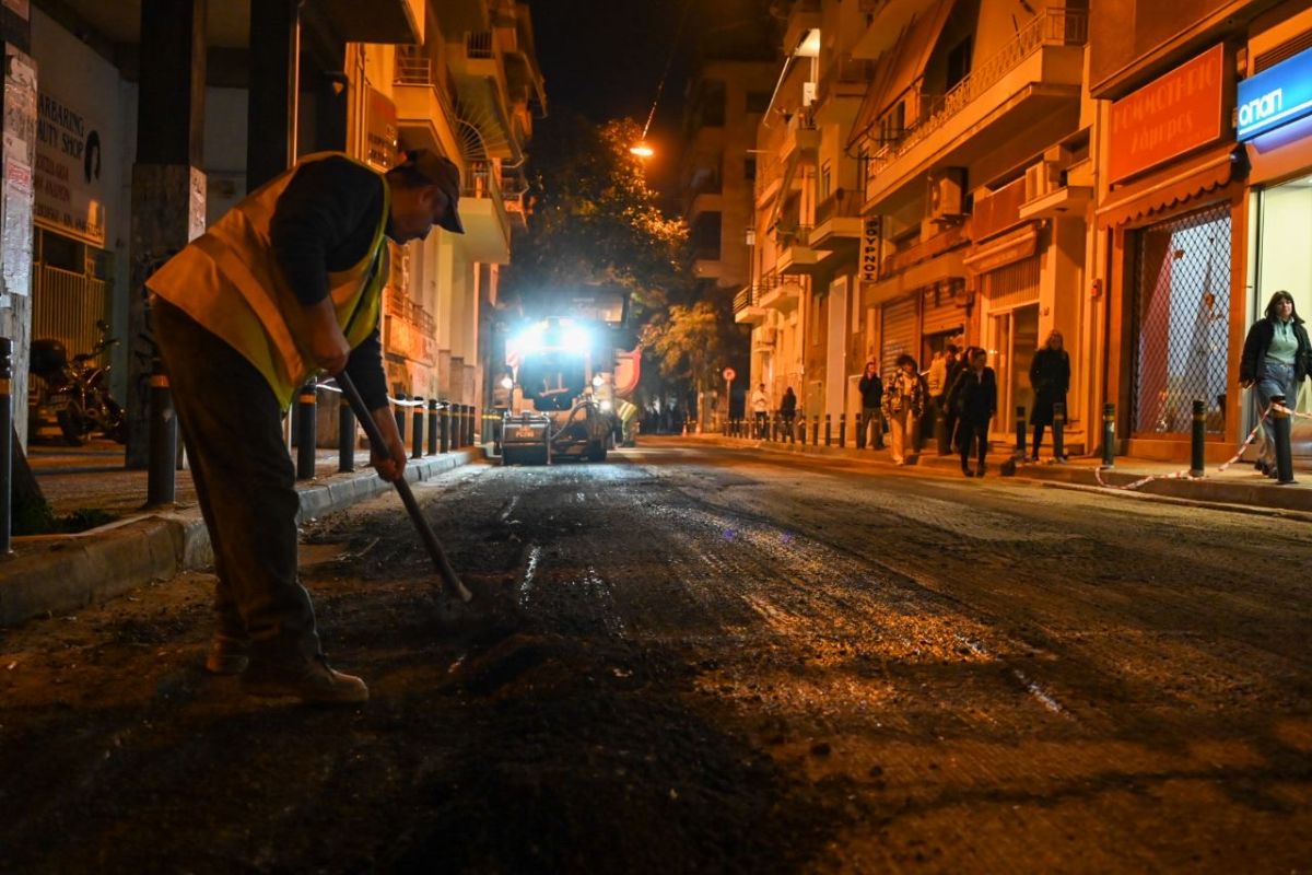 Ασφαλτοστρώσεις του Δήμου Αθηναίων © ΔΤ