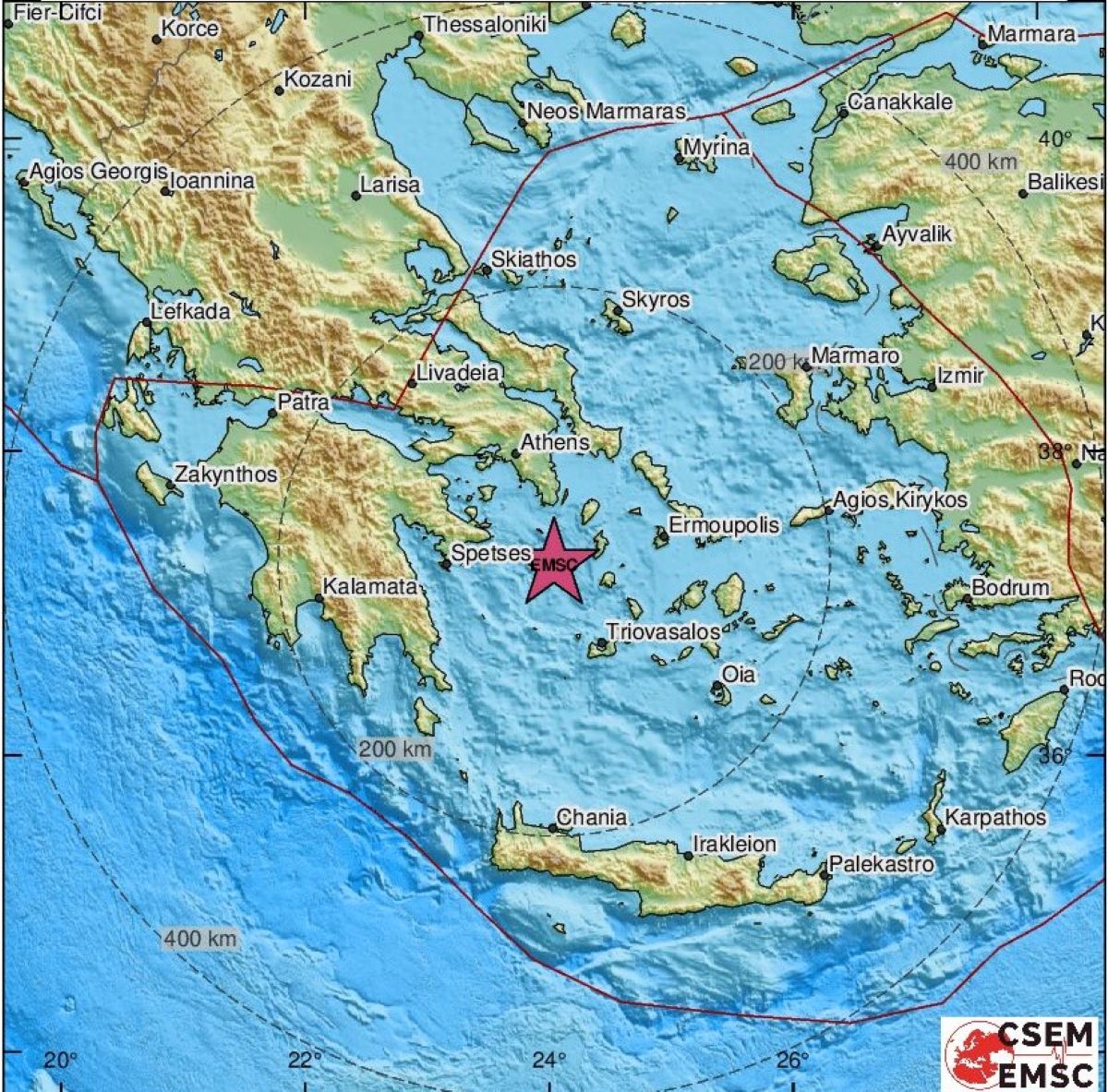 Σεισμός στην Κύθνο μεγέθους 4,8 βαθμών