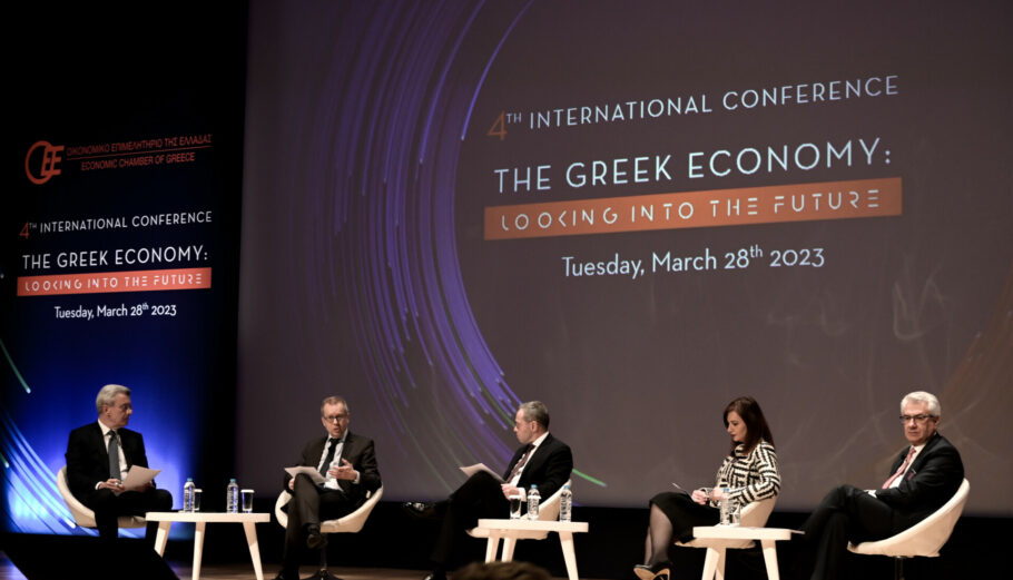 Στιγμιότυπο από το 4ο Διεθνές Συνέδριο του Οικονομικού Επιμελητηρίου Ελλάδας (ΟΕΕ) © Eurokinissi