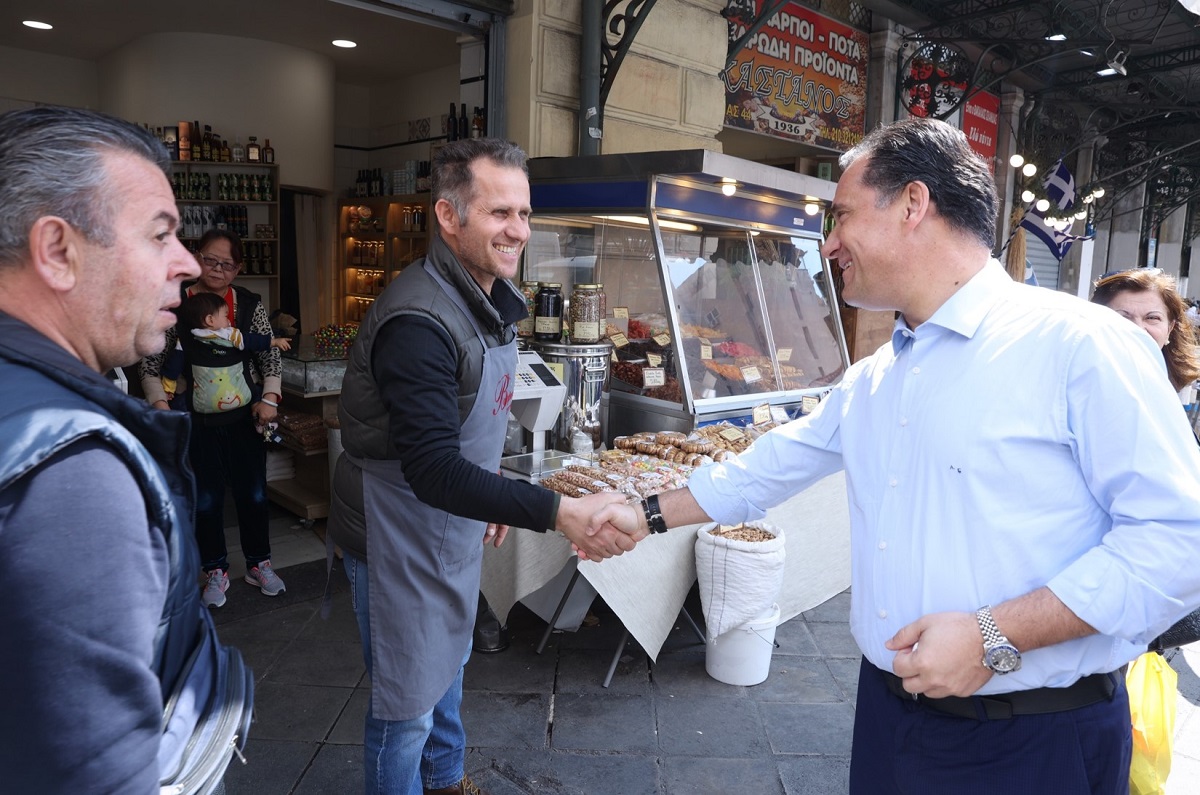 Επίσκεψη Άδωνι Γεωργιάδη στη Βαρβάκειο Ιχθυαγορά