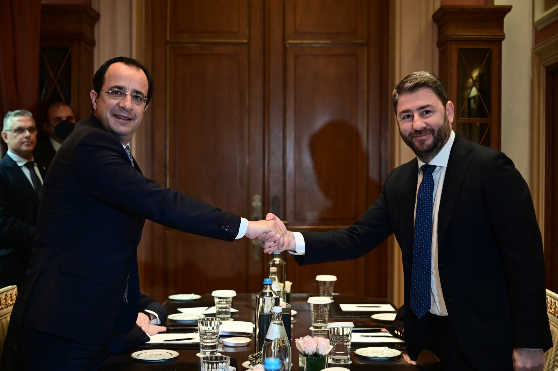 Νίκος Ανδρουλάκης και Νίκος Χριστοδουλίδης ©Eurokinissi