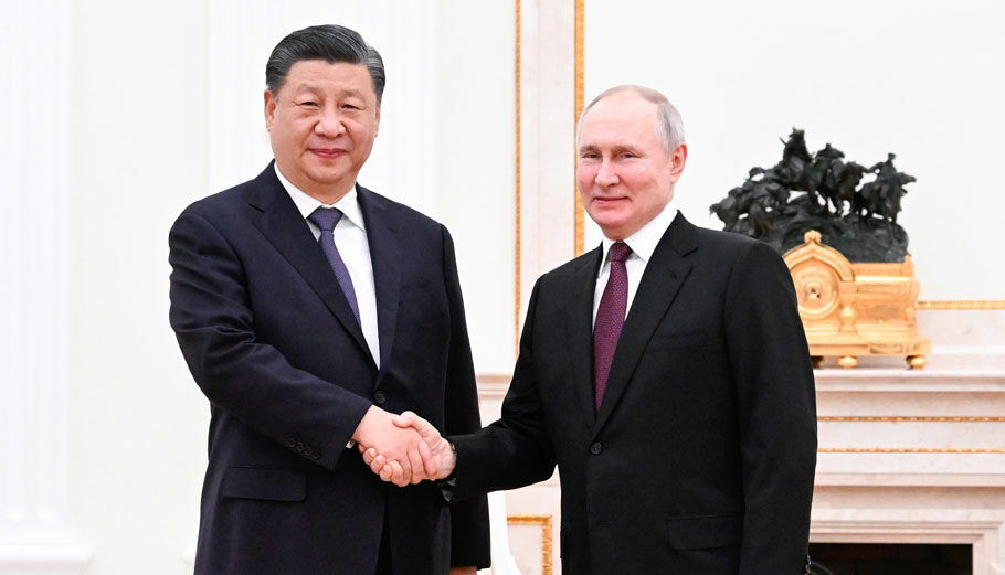 Η συνάντηση Σι Τζινπίγνκ - Βλαντίμιρ Πούτιν στη Μόσχα © EPA/XINHUA / Shen Hong CHINA OUT / MANDATORY CREDIT EDITORIAL USE ONLY