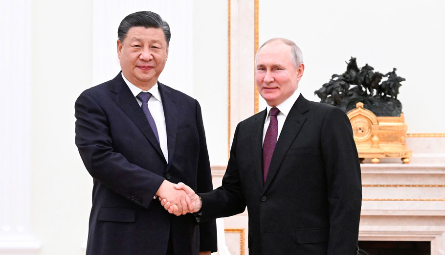 Η συνάντηση Σι Τζινπίγνκ - Βλαντίμιρ Πούτιν στη Μόσχα © EPA/XINHUA / Shen Hong CHINA OUT / MANDATORY CREDIT EDITORIAL USE ONLY