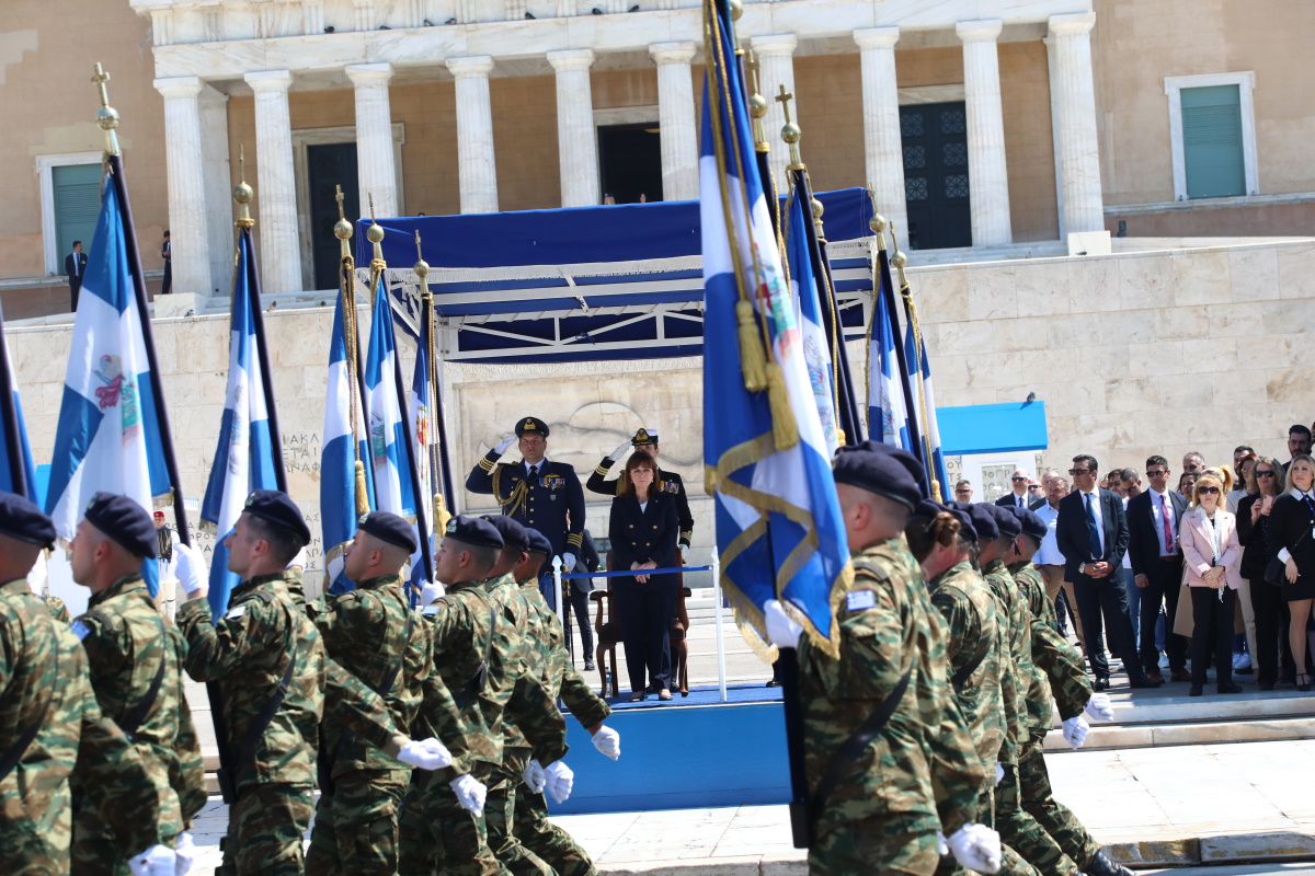 τρατιωτική παρέλαση στην Αθήνα για την εθνική επέτειο της 25ης Μαρτίου 1821 Σάββατο 25 Μαρτίου 2023 (ΜΙΧΑΛΗΣ ΚΑΡΑΓΙΑΝΝΗΣ / EUROKINISSI)