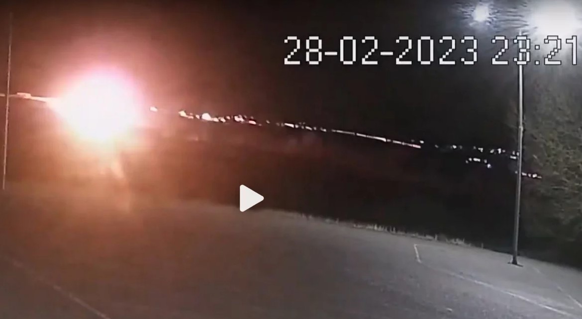 Η στιγμή της σύγκρουσης των δύο τρένων στα Τέμπη © PrintScreen