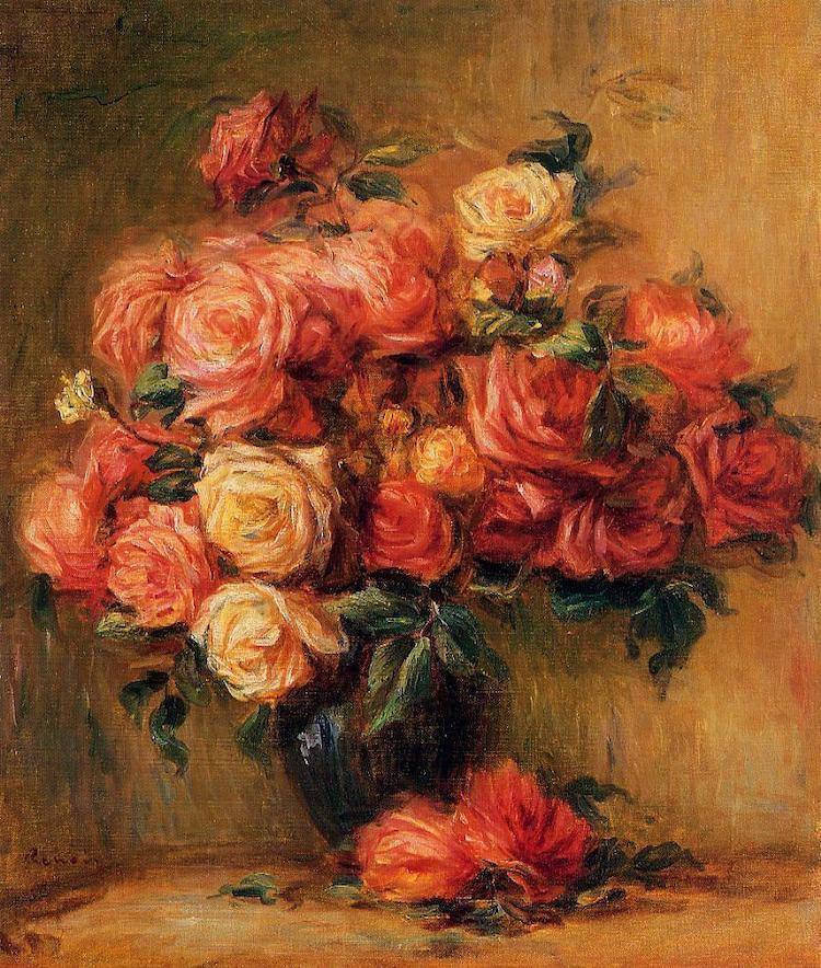 Bouquet of Roses © www.wikiart.org/en/pierre-auguste-renoir/bouquet-of-roses-1900