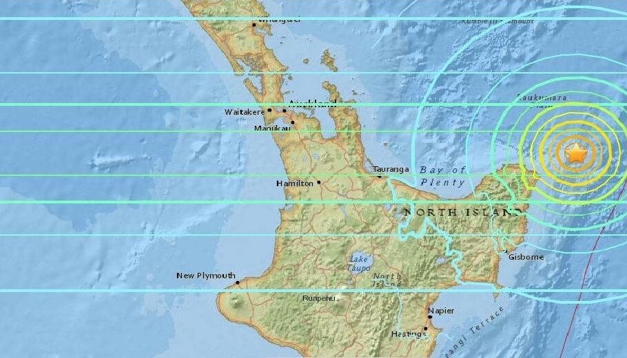 Σεισμός στη Νέα Ζηλανδία © USGS