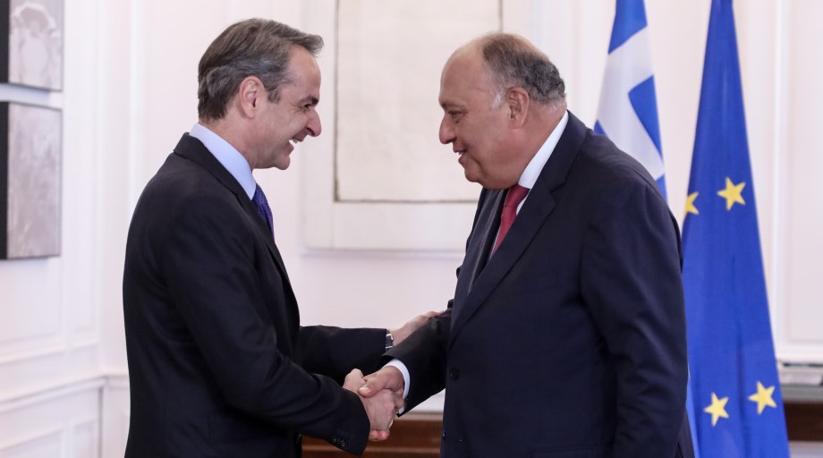 Κυριάκος Μητσοτάκης και Σαμέχ Σούκρι στο Μέγαρο Μαξίμου © EUROKINISSI/ΓΙΑΝΝΗΣ ΠΑΝΑΓΟΠΟΥΛΟΣ