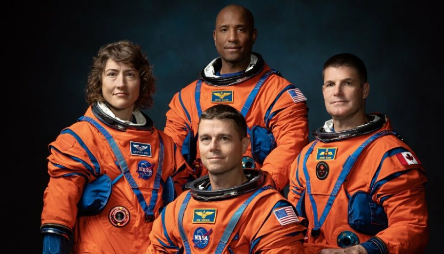 Οι αστροναύτες Κριστίνα Χάμοκ Κοχ, Ράιντ Γουάισμαν, Βίκτορ Γκλόβερ και Τζέρεμι Χάνσεν © NASA