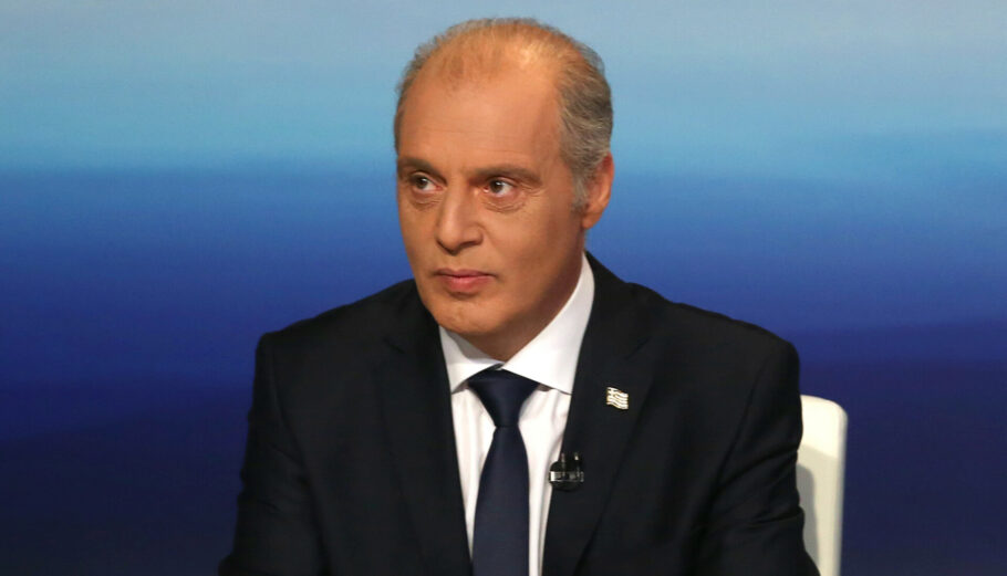 Ο Κυριάκος Βελόπουλος στο debate των πολιτικών αρχηγών © INTIME