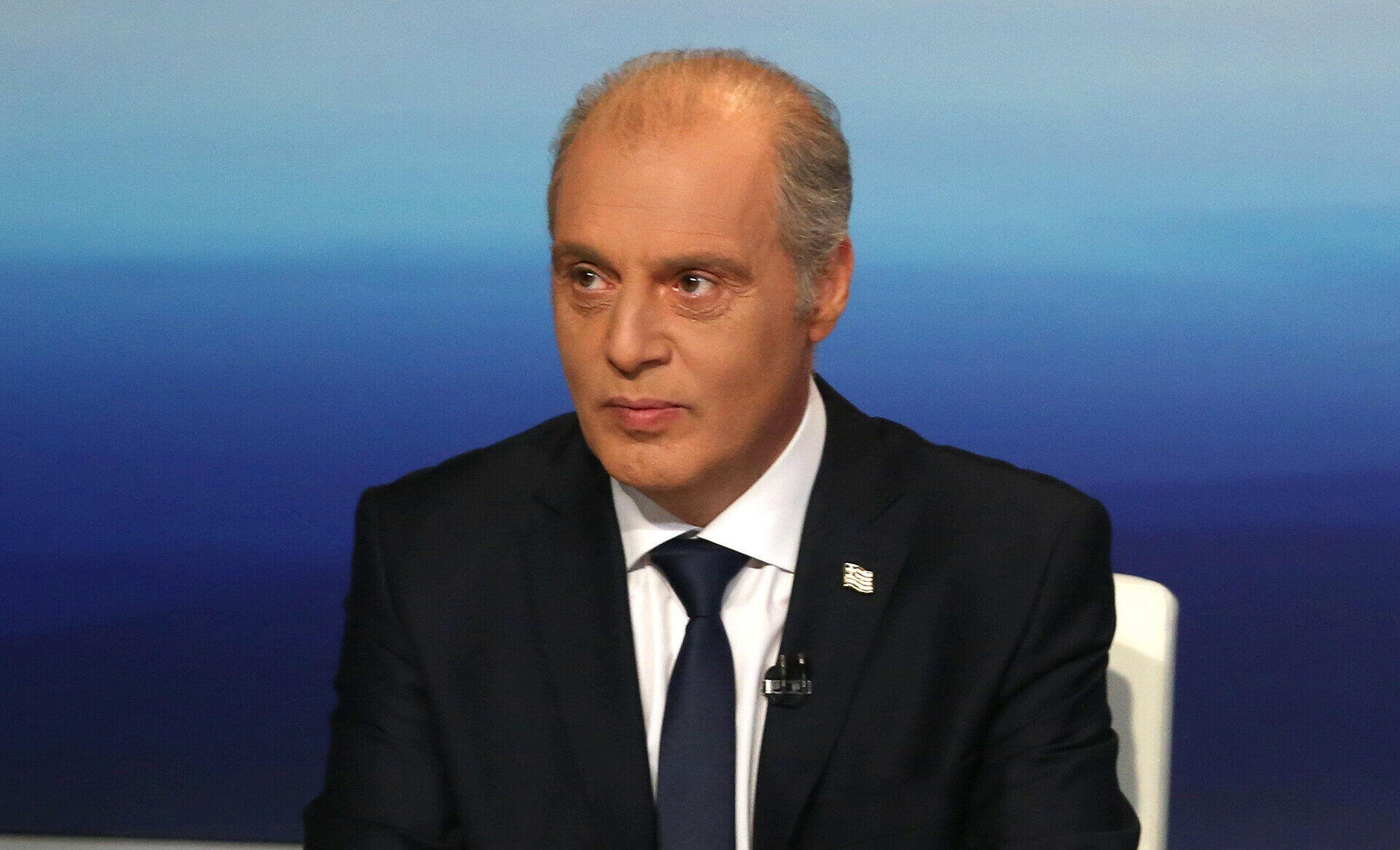 Ο Κυριάκος Βελόπουλος στο debate των πολιτικών αρχηγών © INTIME