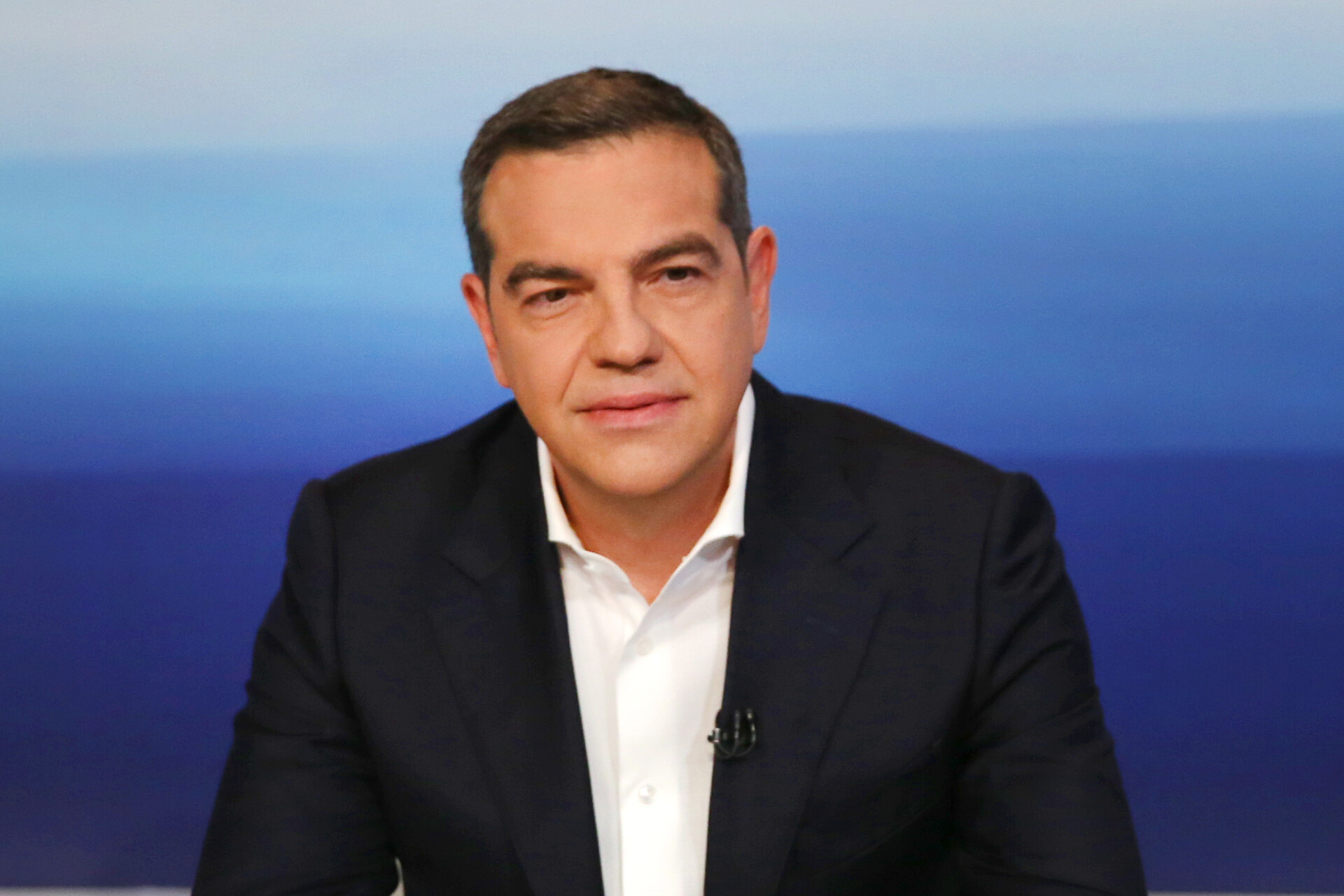 Ο Αλέξης Τσίπρας στο debate των πολιτικών αρχηγών © INTIME
