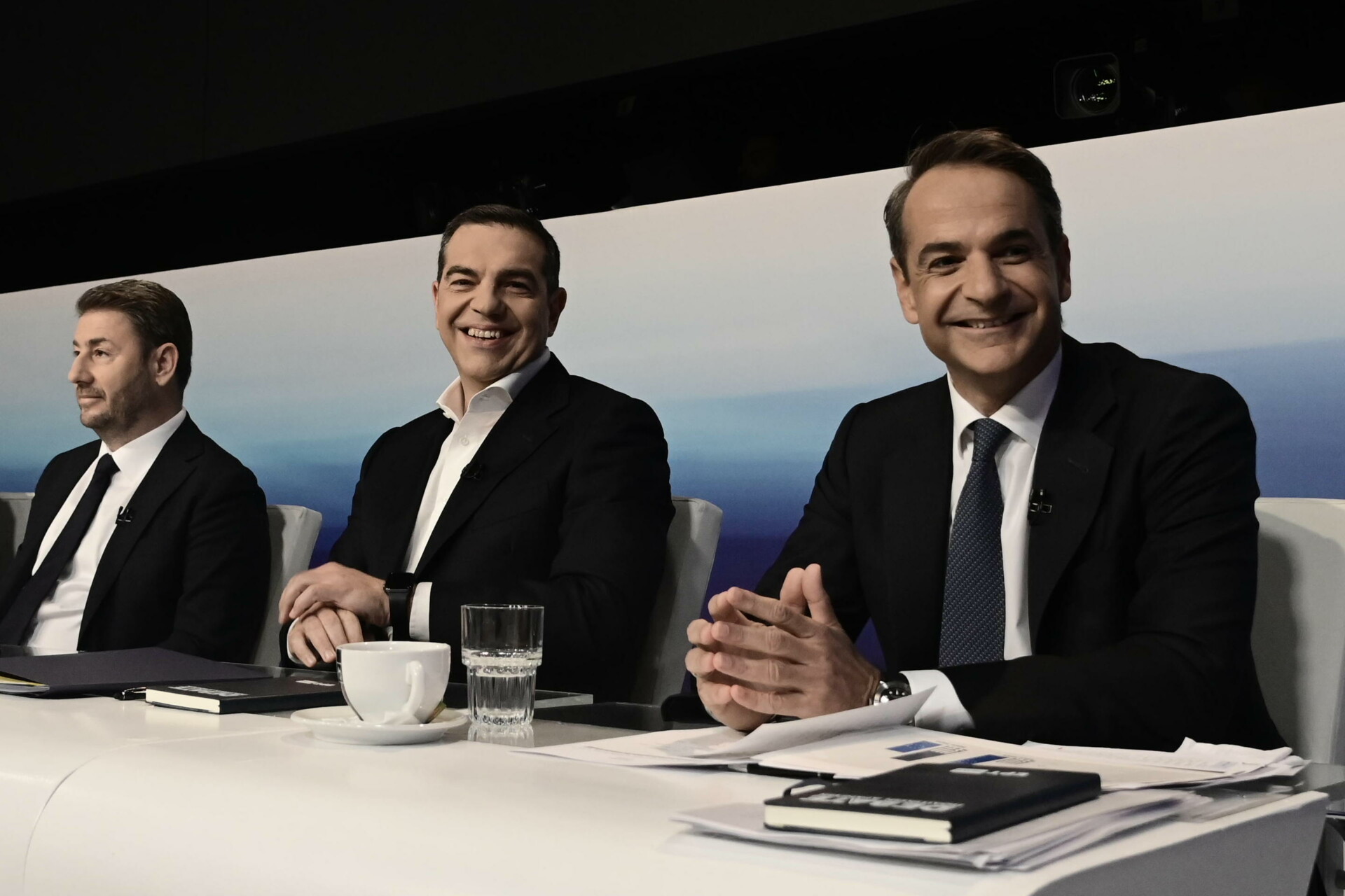 Debate πολιτικών αρχηγών © ΜΙΧΑΛΗΣ ΚΑΡΑΓΙΑΝΝΗΣ/EUROKINISSI