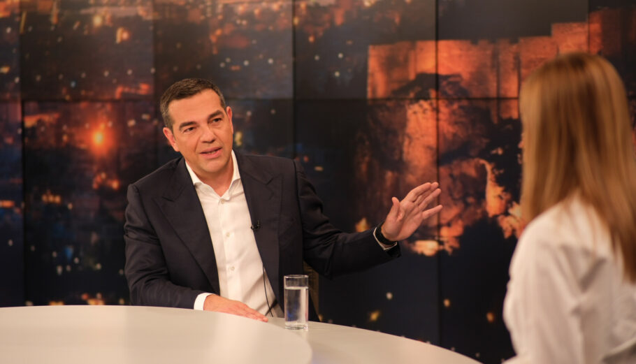 Συνέντευξη του προέδρου του ΣΥΡΙΖΑ - Προοδευτική Συμμαχία Αλέξη Τσίπρα © EUROKINISSI