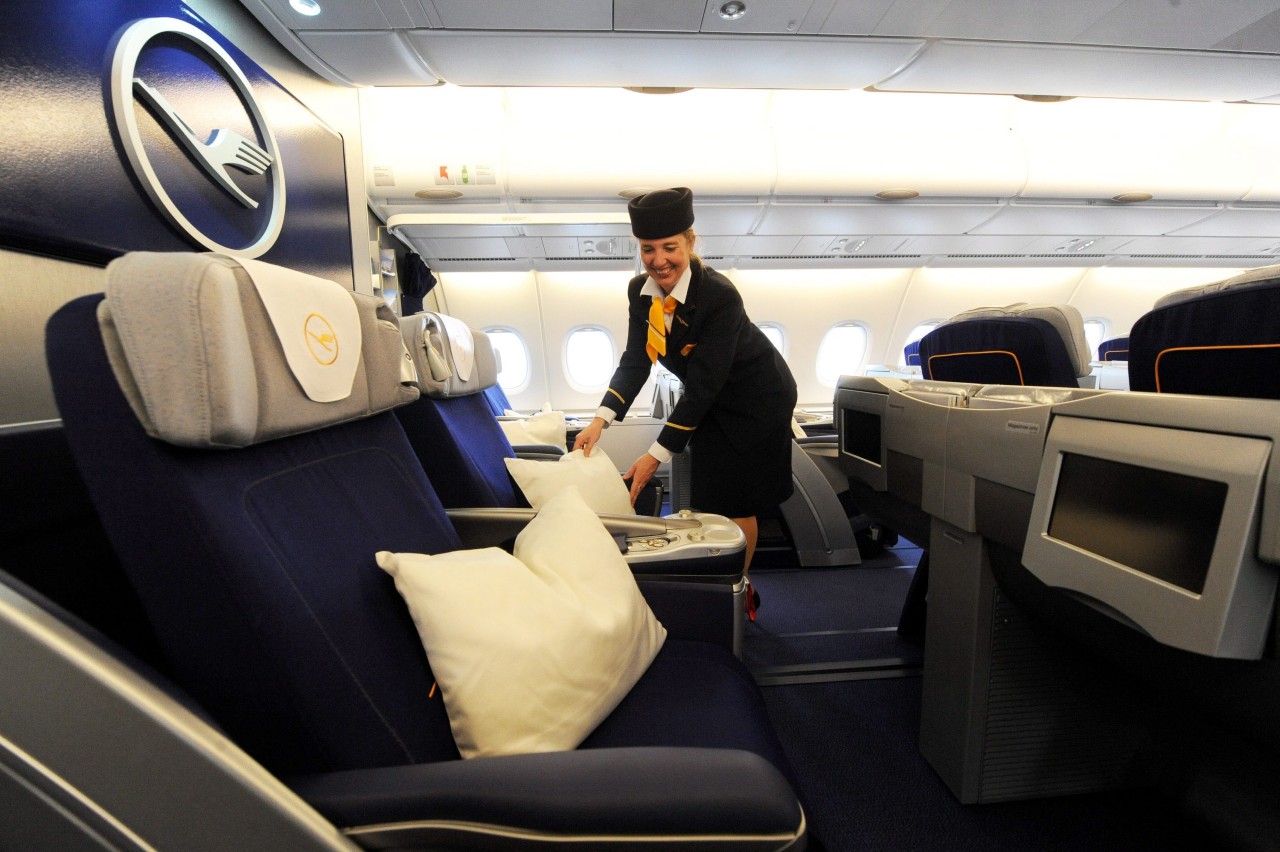 Η θέση business class της Lufthansa (φωτογραφία αρχείου)