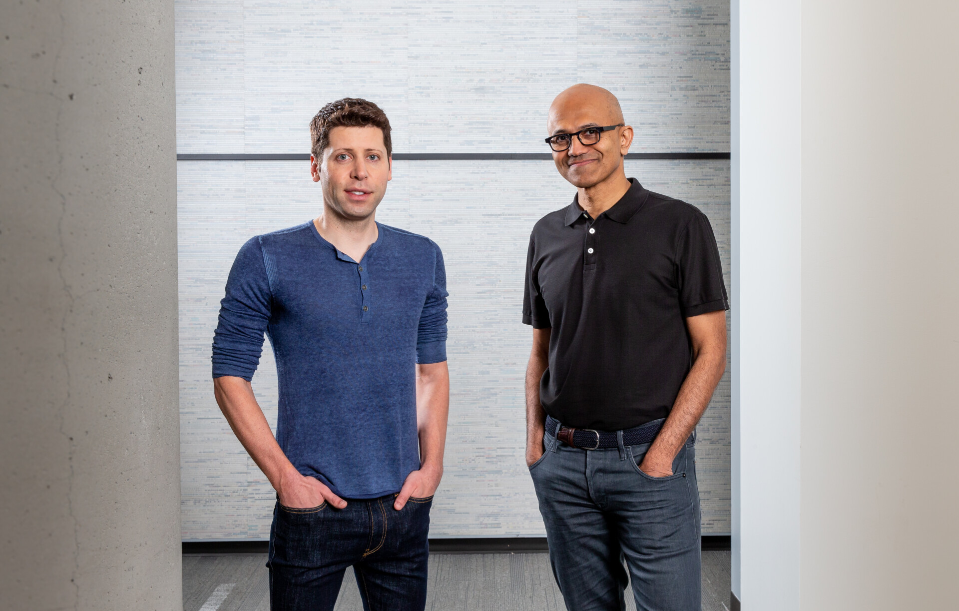 Ο CEO της OpenAI, Σαμ Άλτμαν και ο CEO της Microsoft Σάτια Ναντέλα © Microsoft