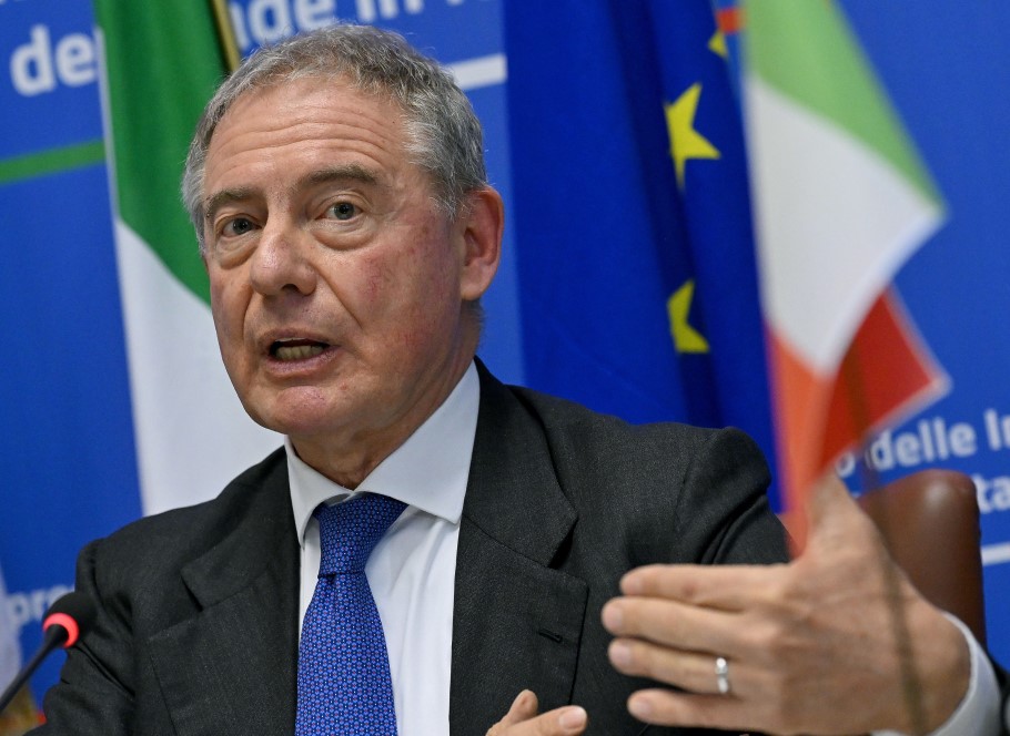 Ο υπουργός Επιχειρήσεων της Ιταλίας, Adolfo Urso © EPA/ETTORE FERRARI