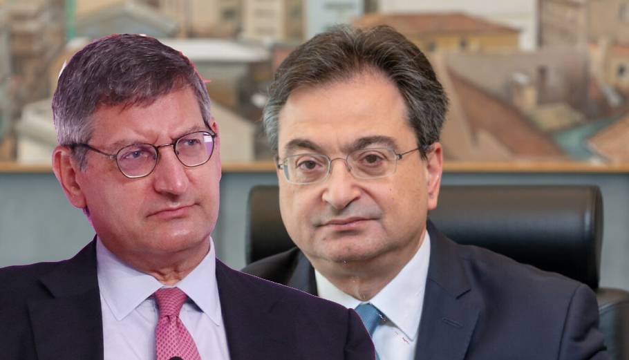 Οι CEOs των ΕΤΕ και Eurobank, Παύλος Μυλωνάς και Φωκίων Καραβίας © ETE / Eurobank / PowerGame.gr