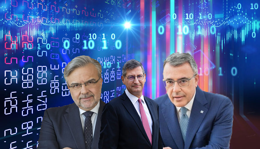 Οι CEOs των Πειραιώς, Εθνικής και Alpha Bank, κ.κ. Μεγάλου, Μυλωνάς και Ψάλτης © 123tf/ Πειραιώς / ΕΤΕ / Alpha Bank / PowerGame.gr