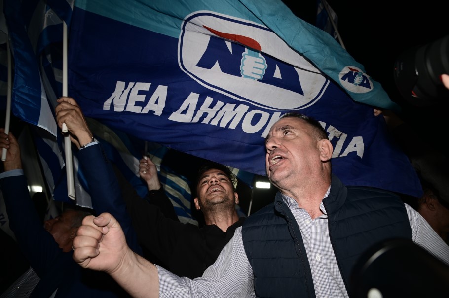 Πανηγυρισμοί στη Νέα Δημοκρατία μετά τον εκλογικό θρίαμβο © EUROKINISSI/ΜΙΧΑΛΗΣ ΚΑΡΑΓΙΑΝΝΗΣ