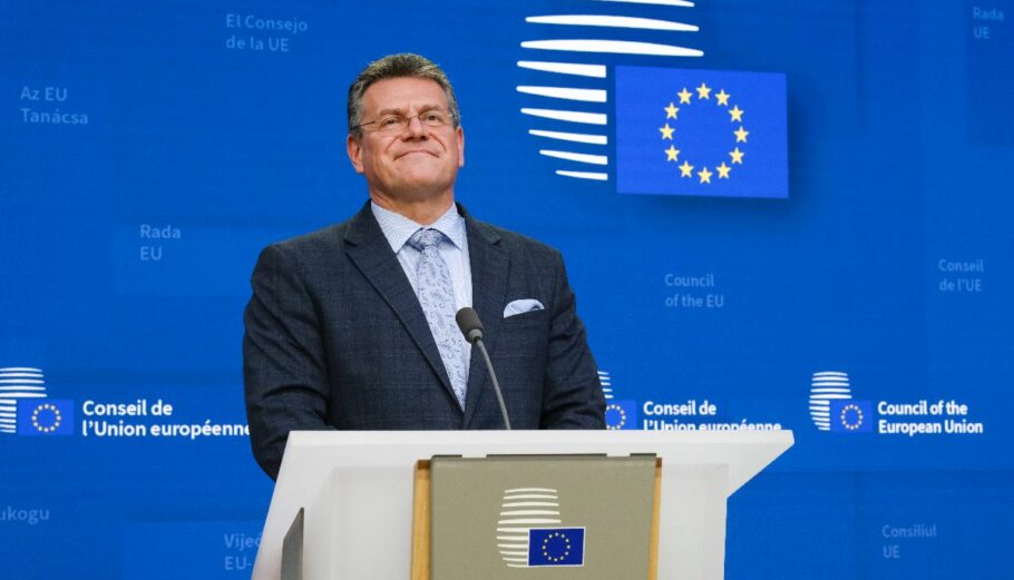 Ο αντιπρόεδρος Κομισιόν Μάρος Σέφκοβιτς © consilium.europa.eu
