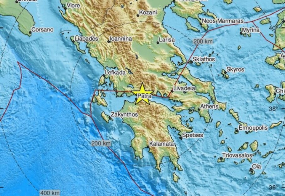 Σεισμός 3,2 Ρίχτερ αισθητός σε Αχαΐα και Αιτωλοακαρνανία