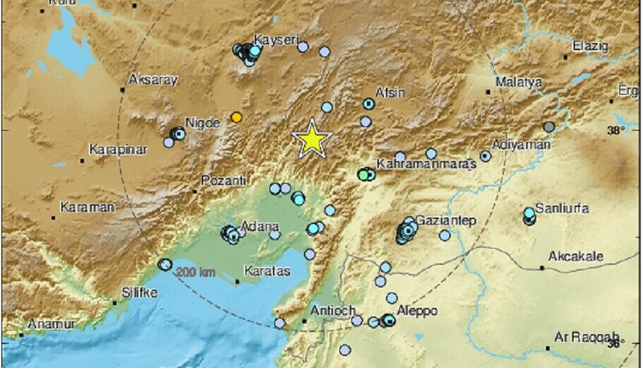 Σεισμός στην Toυρκία ©EMSC