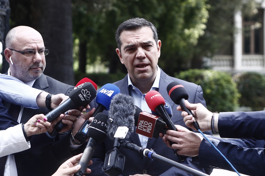 Συνάντηση της Προέδρου της Δημοκρατίας Κατερίνας Σακελλαροπούλου με τον Πρόεδρο του ΣΥΡΙΖΑ - Προοδευτική Συμμαχία Αλέξη Τσίπρα @Eurokinissi