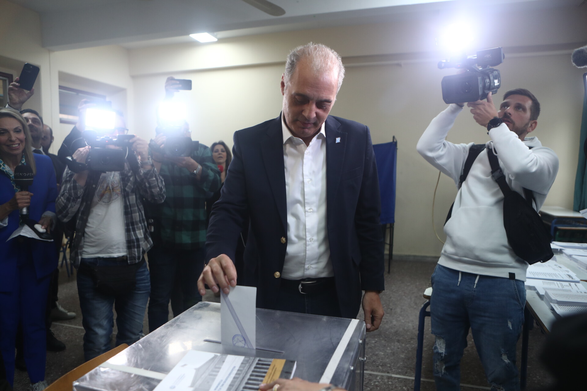 Ψήφισε στη Θεσσαλονίκη ο Κ. Βελόπουλος