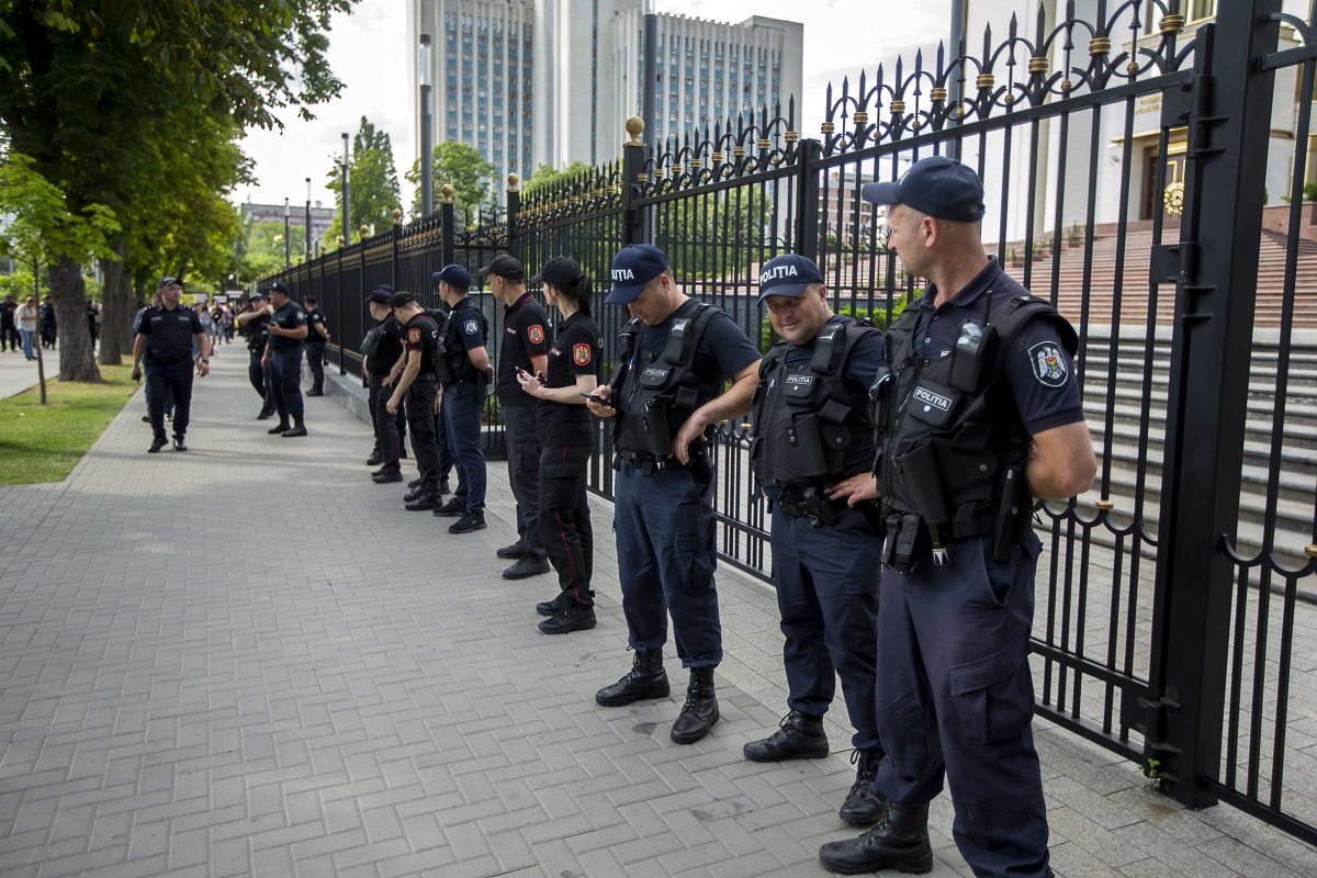 Η αστυνομία της Μολδαβίας στο Κισινάου