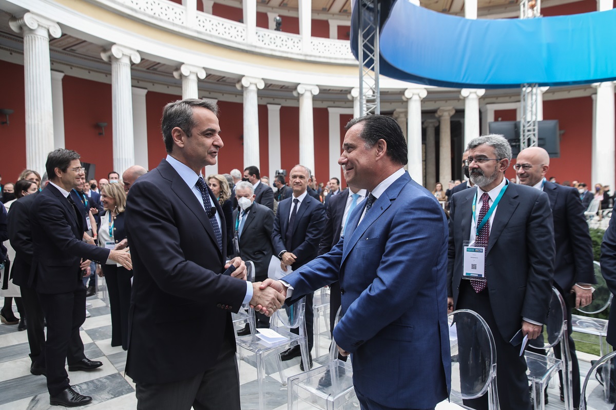 Ο Κυριάκος Μητσοτάκης με τον Άδωνι Γεωργιάδη