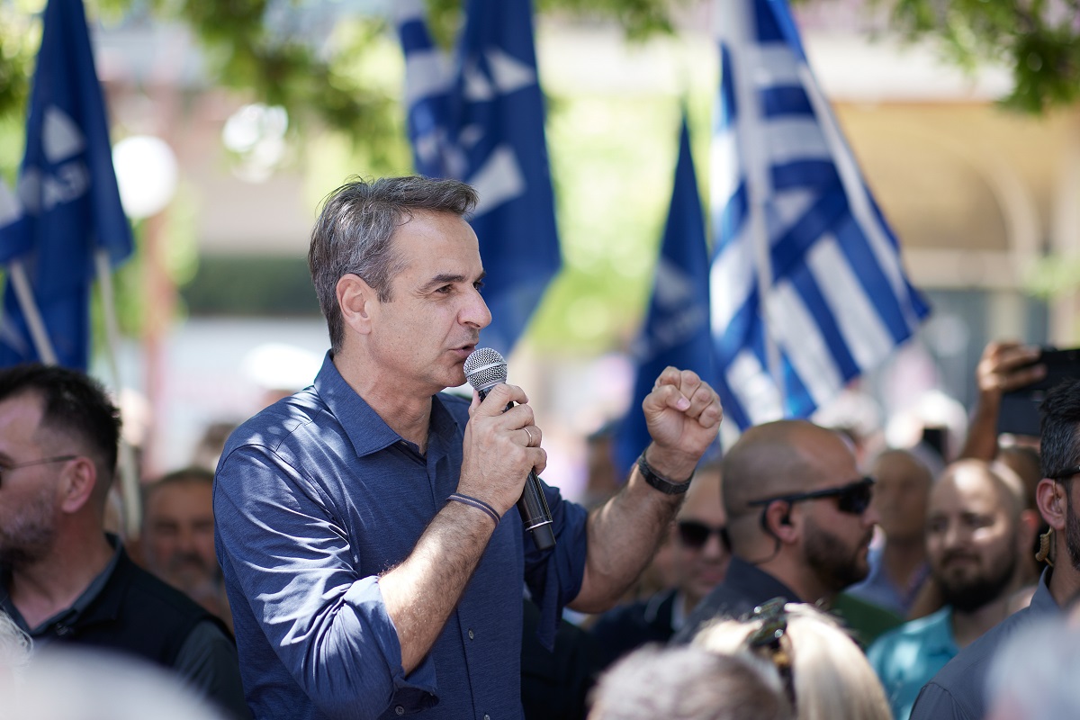 Ο Κυριάκος Μητσοτάκης στη Στυλίδα