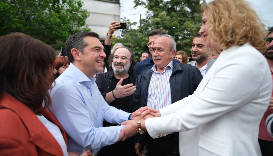 Επίσκεψη του προέδρου του ΣΥΡΙΖΑ-Προοδευτική Συμμαχία Αλέξη Τσίπρα τους νόμους Ημαθίας και Πέλλας © Εurokinissi