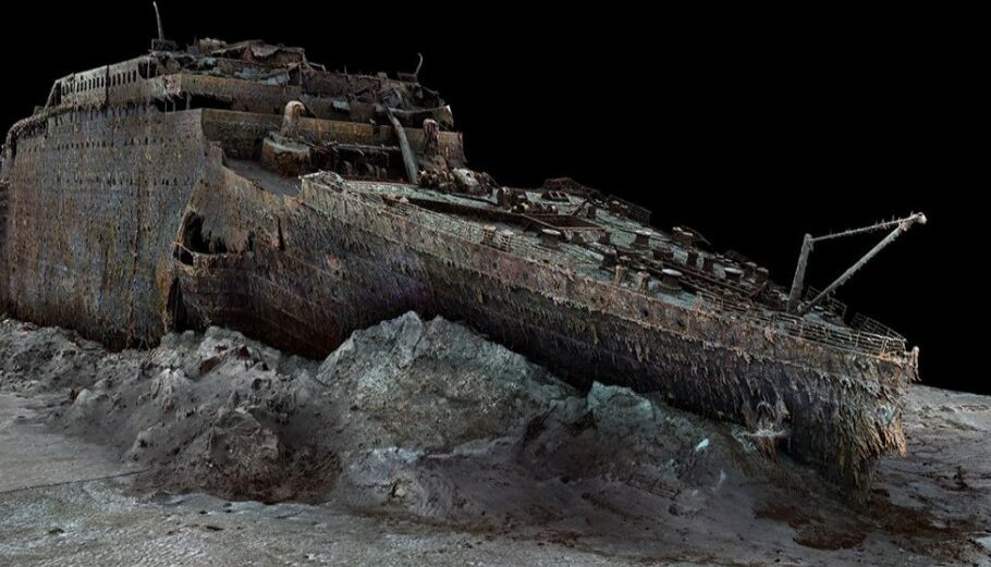 3D απεικόνιση από το ναυάγιο του Τιτανικού στον Ατλαντικό Ωκεανό © YouTube/BBC News (printscreen)