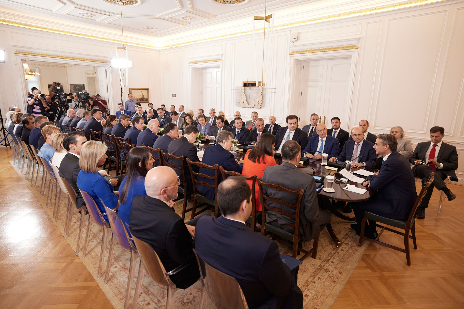 Συνεδρίαση του υπουργικού συμβουλίου υπό τον Κ. Μητσοτάκη © Γραφείο Τύπου Πρωθυπουργού