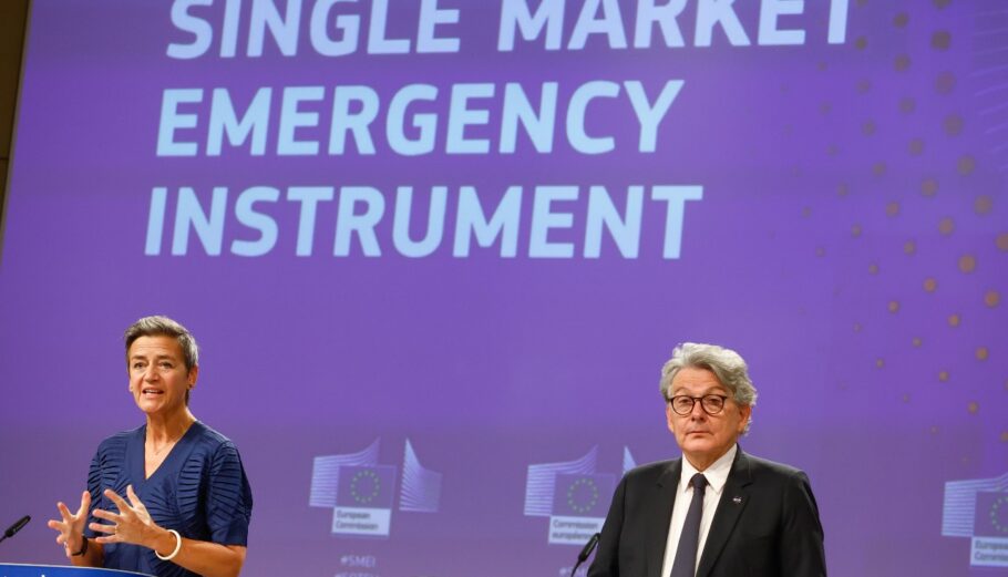 Η Μαργκρέτε Βεστάγκερ και ο Τιερί Μπρετόν