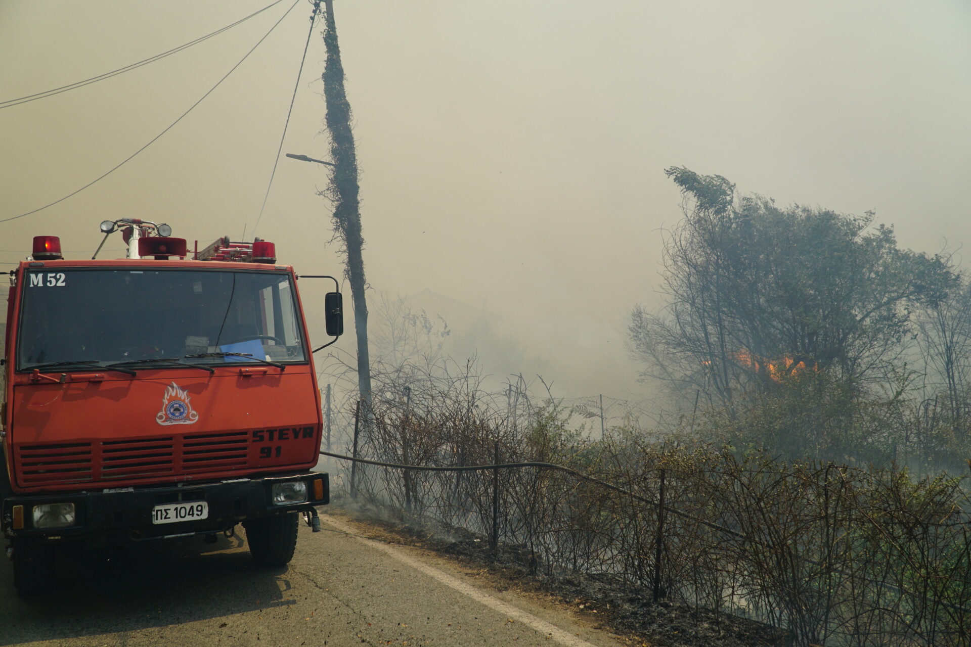 Πυρκαγιά στη βόρεια Κέρκυρα © Εurokinissi