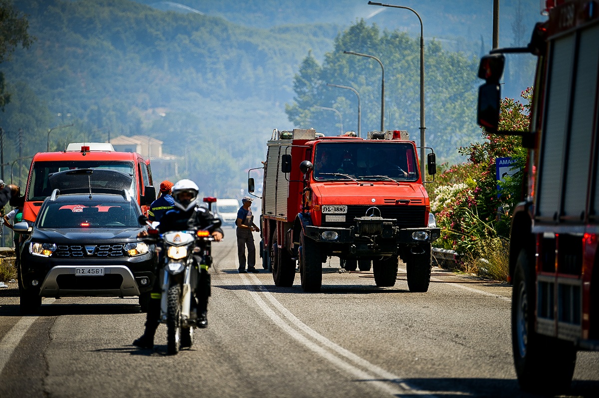 Ηλεία: Προσαγωγή υπόπτου για εμπρησμό – Καλύτερη η εικόνα στα μέτωπα
