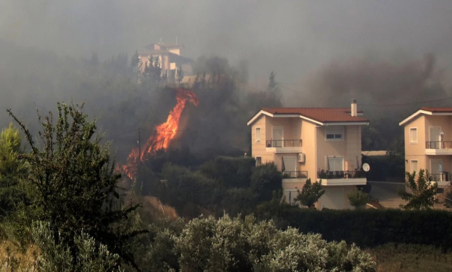 Η φωτιά στη Λαμία απειλεί σπίτια © ΑΠΕ-ΜΠΕ/ΑΡΗΣ ΜΑΡΤΑΚΟΣ