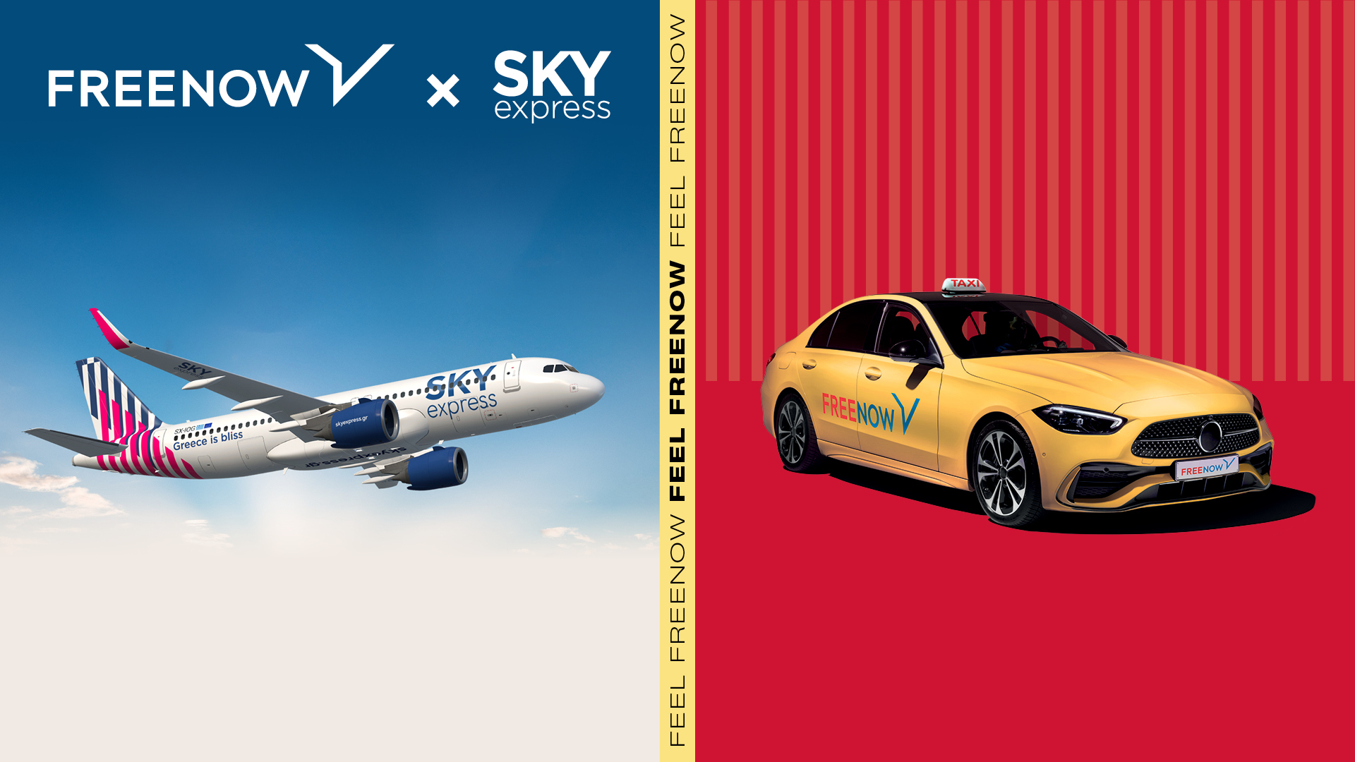 Συνεργασία εδάφους – αέρος των SKY express και FREENOW